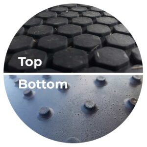 farm rubber hex mat - top and bottom